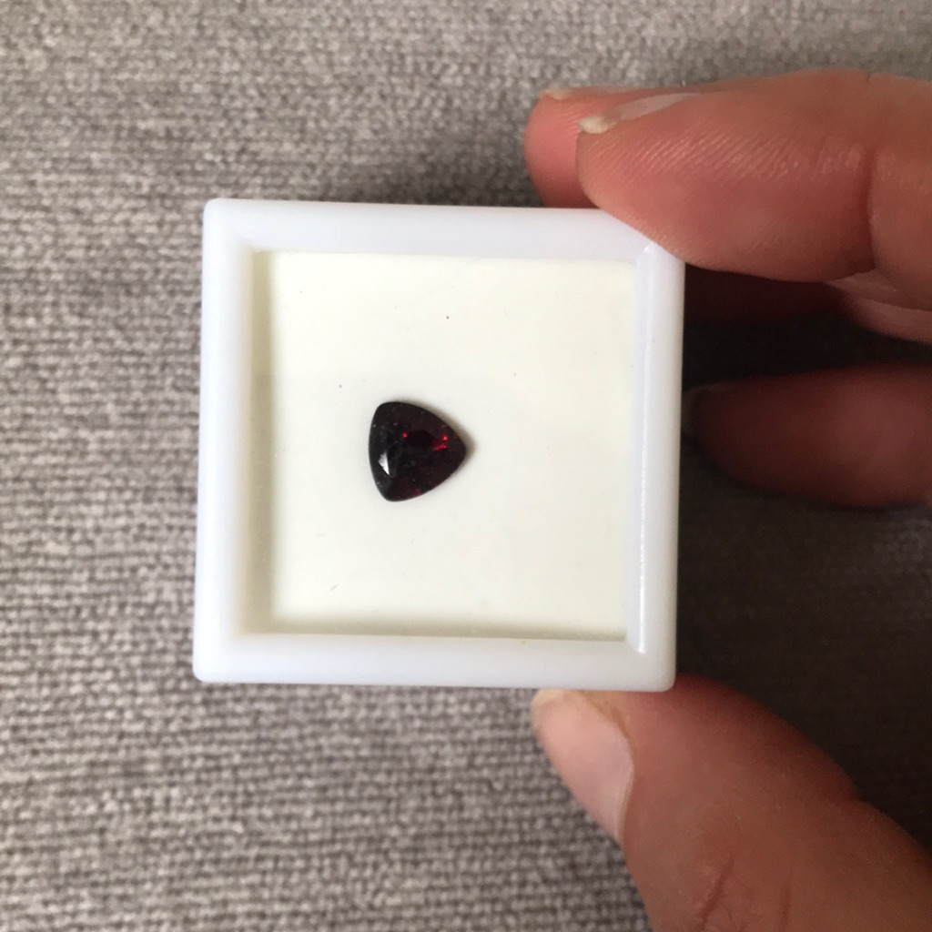 Deep Dark Triangle Cut Ruby